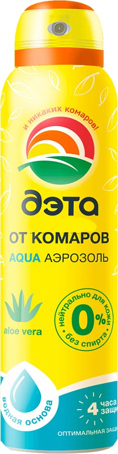 

Аэрозоль против насекомых ДЭТА АКВА от комаров 150 мл