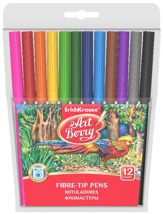 

Фломастеры Erich Krause ArtBerry Super Washable 33050 (12 цв)