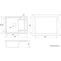 Кухонная мойка Granula 6501 (пирит)
