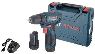 Дрель-шуруповерт Bosch GSR 120-LI Professional 06019G8020 (с 2-мя АКБ, кейс)