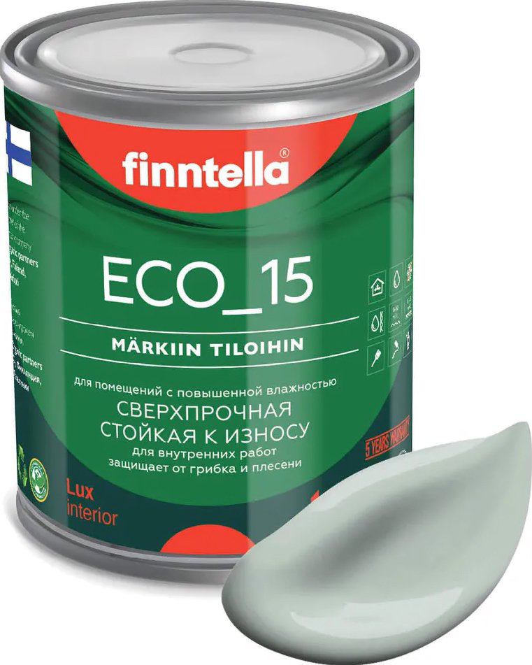 

Краска Finntella Eco 15 Aave F-10-1-1-FL044 0.9 л (серо-зеленый)