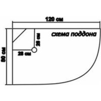 Душевой поддон Водный мир ВМ-8824 L (80x120)