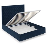 Кровать Мебель-АРС Мишель 140 (темно-синий/Luna 034)