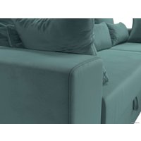 Угловой диван Mebelico Майами 15 114912 (правый, велюр, бирюзовый)