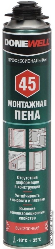 Монтажная пена Donewell 45 DPP10U45 Профессиональная всесезонная (1 л)