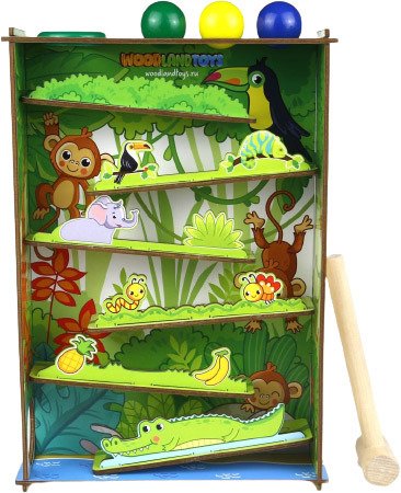 

Молоточек WoodLand Toys Стучалка. Горки Джунгли 140105
