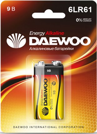 

Батарейка Daewoo 6LR61 1 шт. [4690601030320]