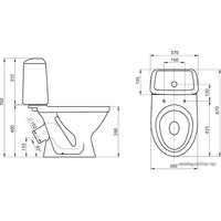 Унитаз напольный Santeri Соната Стандарт (1.P201.2.S00.00B.F)