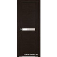 Межкомнатная дверь ProfilDoors 2.01XN L 60x200 (дарк браун, стекло Lacobel Перламутровый лак)