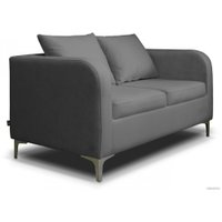 Диван Brioli Терзо двухместный (V4/темно-серый)