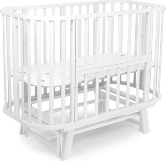 Классическая детская кроватка Sweet Baby Barocco New с маятником (белый)