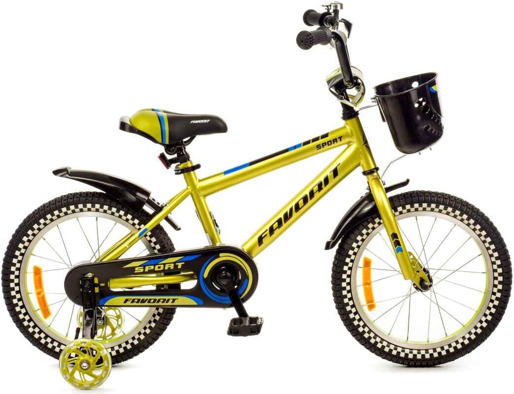 Детский велосипед Favorit Sport 16 SPT-Y16GN (лайм)