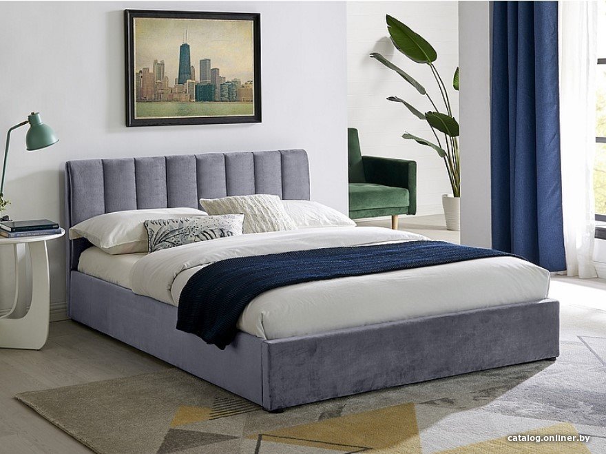 Кровать Signal Montreal Velvet 160х200 (серый)