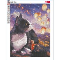 Алмазная мозаика  Феникс+ Кот с фонариками 68627