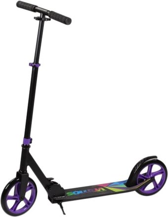 Двухколесный подростковый самокат Indigo Vamos IN054 (черный/фиолетовый)