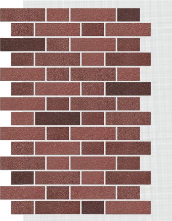 Декоративный кирпич АМК Тычок микс № 410 (красный микс)