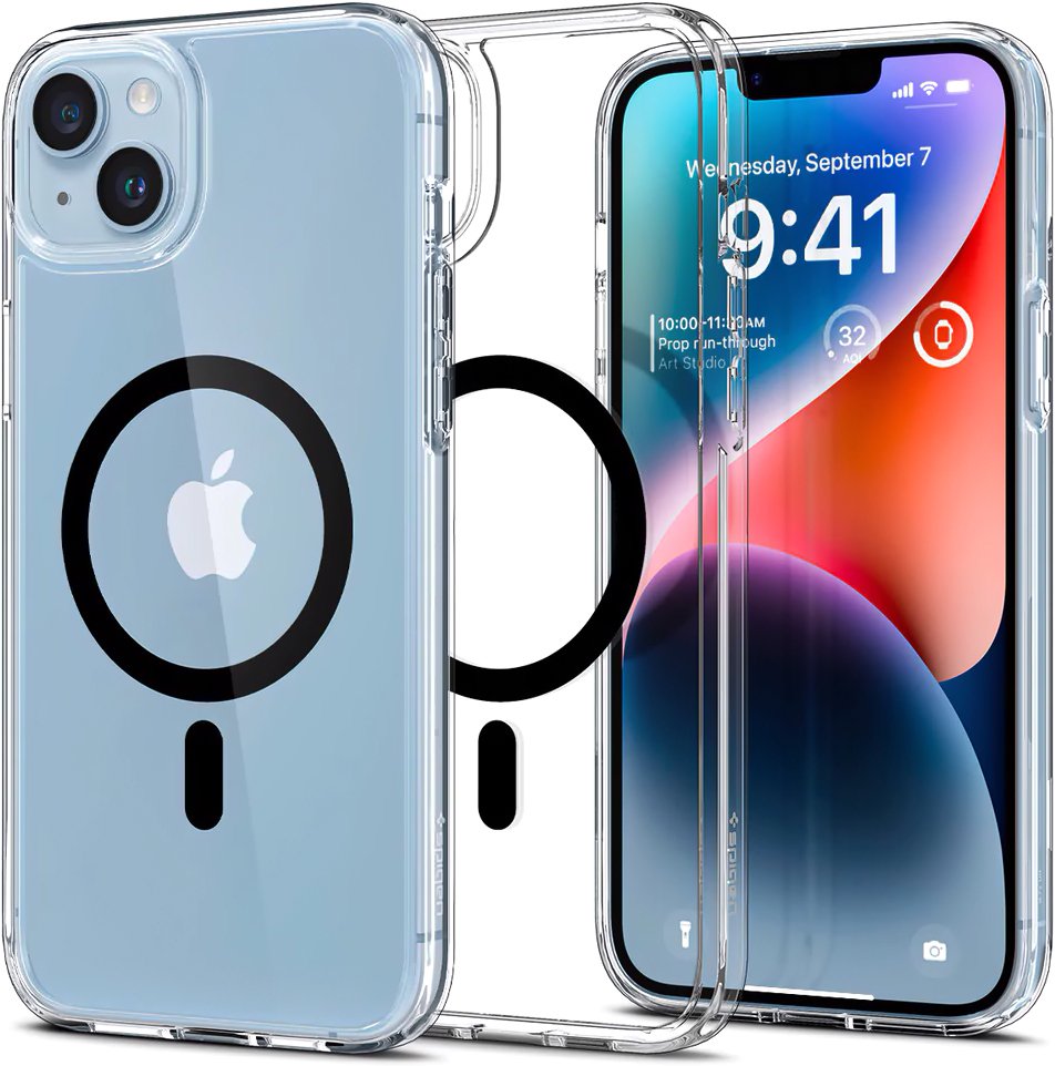 

Чехол для телефона Spigen Ultra Hybrid Mag Magsafe iPhone 14 ACS05049 (черный)
