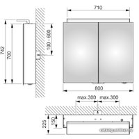  Keuco Шкаф с зеркалом Royal L1 13603.171301