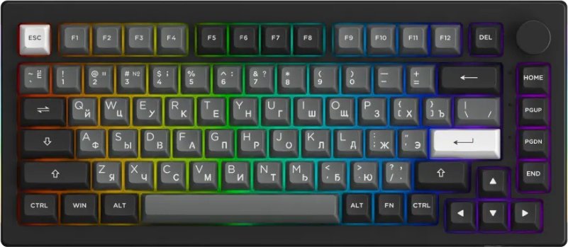 

Клавиатура Akko 5075B Plus Black & Silver (Akko Cream Yellow V3 Pro)