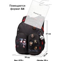 Школьный рюкзак SkyName R9-6 + брелок мячик + значки