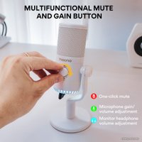 Проводной микрофон Maono DM30 (белый)