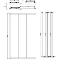 Душевой уголок Omnires Bronx S20A3 110+10P 90