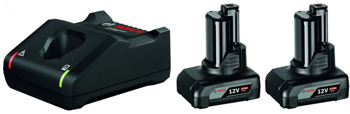 

Аккумулятор с зарядным устройством Bosch 1600A01B20 (12В/2x6 Ah + 12-40В)