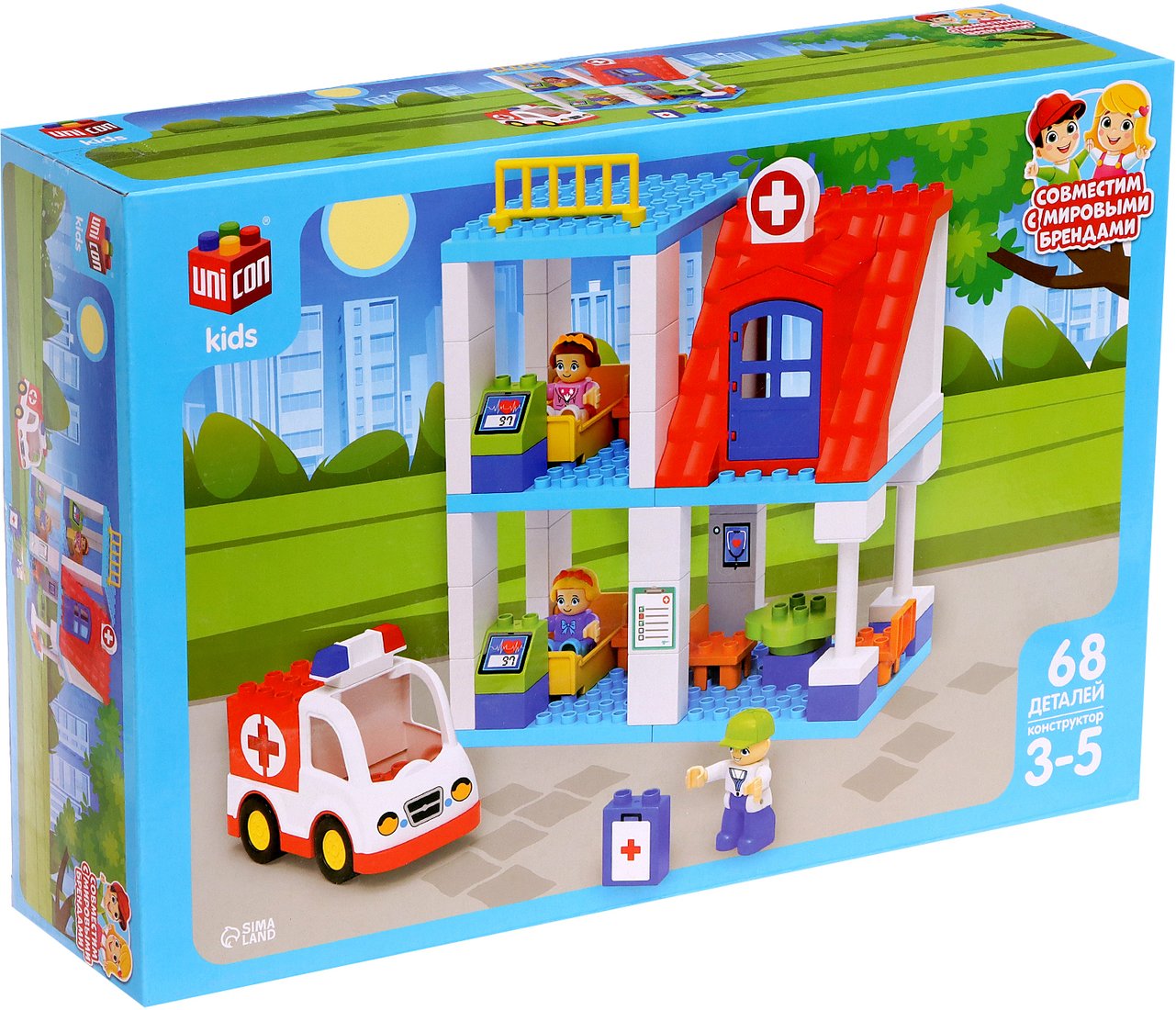 

Конструктор Unicon Скорая помощь 9826954 (68эл)