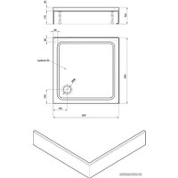 Душевой поддон Aquatek DPA-0000008 80x80 (без сифона)
