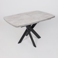 Кухонный стол Мамадома Leonel-130 раздвижной 130-165х85 (серый сланец/черный)