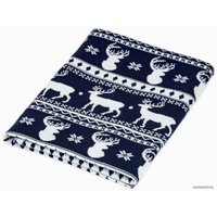 Плед Amarobaby Pure Love. Christmas 75x105 (синий)