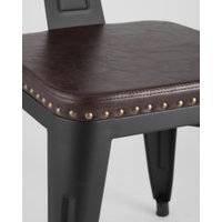 Стул с подлокотниками Stool Group Tolix Arms Soft LF718H Matte Black 3474+PU7005 (черный матовый)