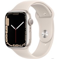 Умные часы Apple Watch Series 7 45 мм (звездный свет/звездный свет спортивный)