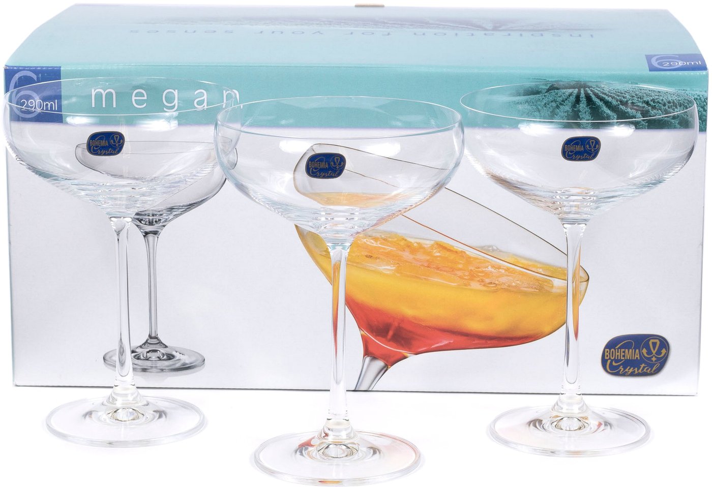 

Набор бокалов для мартини Bohemia Crystal Megan 40856/290