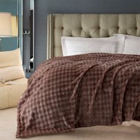 Плед Karven Фланель 1.5сп PL 011 SOLID BUBBLE v2/Dark Brown