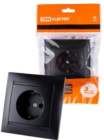 

Розетка TDM Electric Лама SQ1815-0611 (графит)