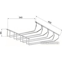 Держатель бокалов Lemax четырехрядный (хром)