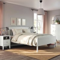 Кровать Ikea Иданэс 200x160 (белый, лурой) 194.065.09