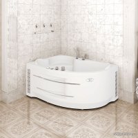 Фронтальный экран под ванну Vannesa Ирма 160х105 L 2-21-0-1-0-229 (с полотенцедержателем)