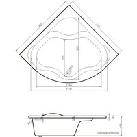 Ванна Lavinia Boho Aveo 140х140 37040140