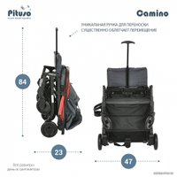 Коляска прогулочная «книга» Pituso Camino (черный/красный)