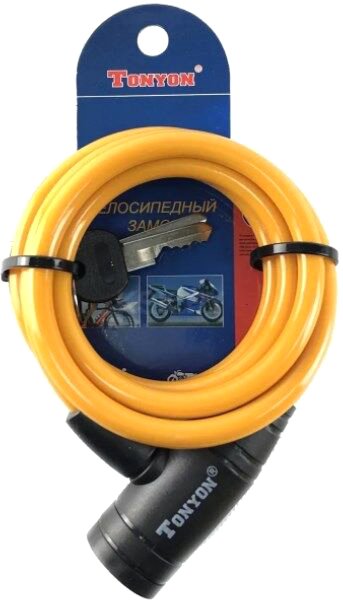 

Тросовый велосипедный замок Tonyon 8x1000 506K-0810C (в ассортименте)