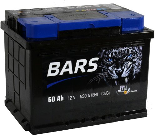 

Автомобильный аккумулятор BARS 6СТ-60 Евро (60 А·ч)