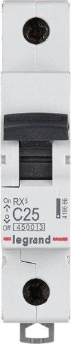 Выключатель автоматический Legrand RX3 1P C 25A 4.5кА 1M 419666