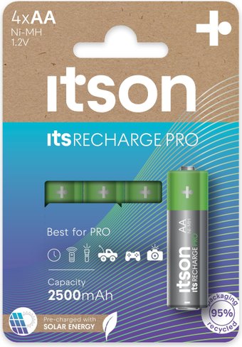 Аккумулятор Itson Rechargeable HR06 AA 2500mAh Blister (4 шт.)