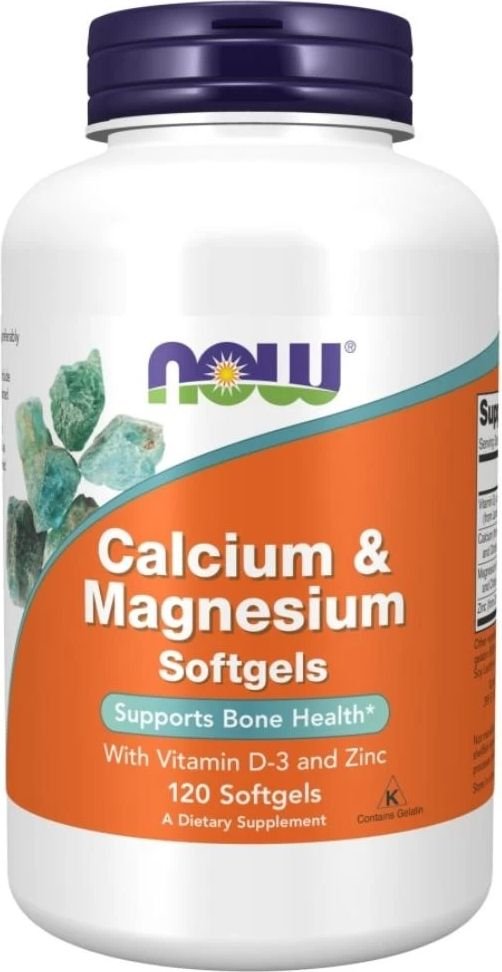

Витамины, минералы Now Foods Кальций, Магний + Vitamin D-3 и Цинк/Calcium + Magnesium (120 капсул)