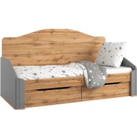 Кровать-тахта Involux Sale + Матрас Lagoma Ilta 90x200x18 км0144 (серый шифер/дуб натюрель)