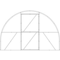 Теплица Импласт Атлант 3х6 дуги 40х20 шаг 67 15324 (с сотовым поликарбонатом)