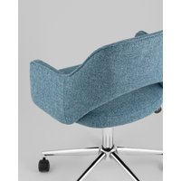 Офисное кресло Stool Group Кларк Clarkson Tweed Blue (рогожка, синий)