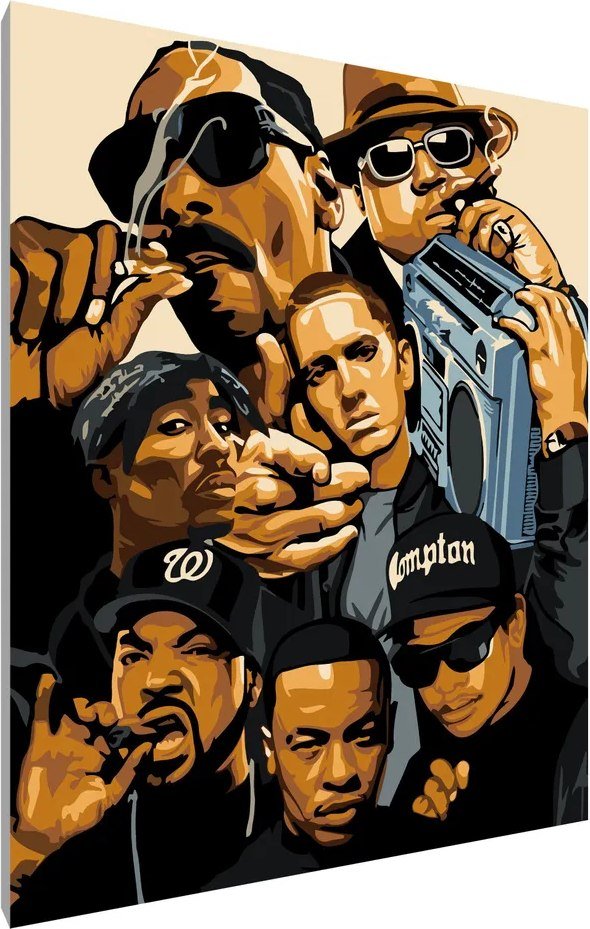 

Картина по номерам PaintLine Рэперы. Музыканты PL-00165